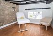 Bampton Beauty Treatment Room with Electric Couch massage table, in Oxfordshire Salon with tudor beam ceiling, natural stone wall & wood floors