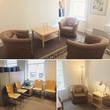 London counselling room to rent in  Marylebone Lane with brown therapy chairs for psychotherapy work & talking therapies