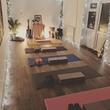Small Yoga studio for rent in South Manchester M21 with beautiful fairy lights and cosy welcoming inviting atmosphere
