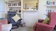 Counsellor Therapist office to rent in Sidcup, Kent DA14 with therapy armchair, hypnotherapy chair & comfortable cosy interior design