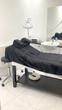 Beckenham Therapy Treatment Room To Rent in Beauty Salon, with massage or beauty bed & black and white decor
