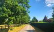 Country road with one lane in Saltford countryside, Bristol, near Avon Farm